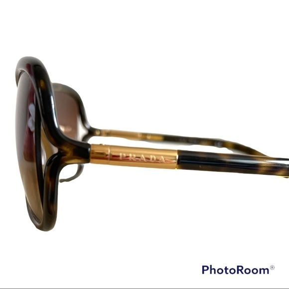 Prada SPR28L Tortoise Shell Oversized Sunglasses - Picture 4 of 10